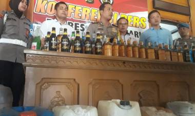 20 Hari Operasi, Polres Batanghari Amankan 48 Orang Pemilik Miras