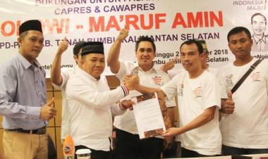 Kok Bisa! PAN Tanah Bumbu Deklarasikan Dukungan Kepada Jokowi-Ma'ruf 