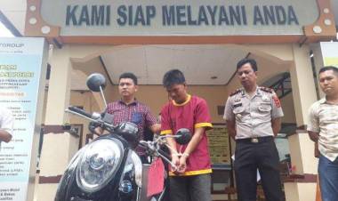 Pelaku Penggelapan Sepeda Motor Warga Jambi Diringkus