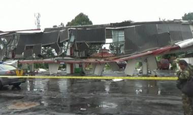 Puting Beliung Hantam SPBU di Sukabumi Hingga Rusak Berat