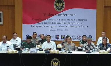 Lewat Vicon, Wiranto Gelar Rakor Pengamanan Kampanye Terbuka