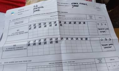 Di TPS Pengurus TKD Pery Monjuli, Jokowi-Amin Menang