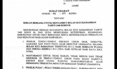 Ramadhan, Pemkot Jambi Imbau Perusahaan Tidak Melarang Karyawan Gunakan Pakaian Muslim 