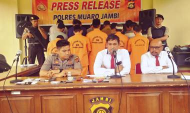 Enam Warga Diduga Pengguna Narkoba Diamankan Polisi Muarojambi