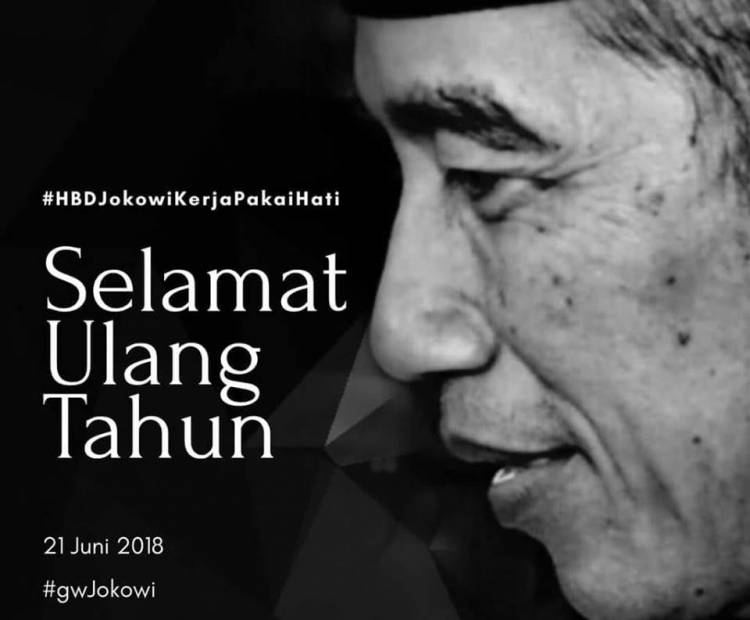 Presiden Jokowi Ulang Tahun Ke-57, #HBDJokowiKerjaPakaiHati  Trending Topic Hari ini