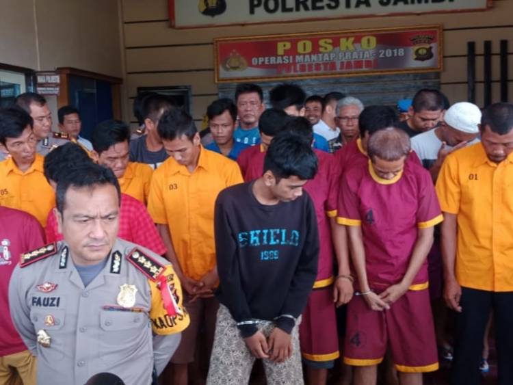 Selama Dua Bulan 23 Pelaku Kejahatan Jalanan Dibekuk Polresta Jambi