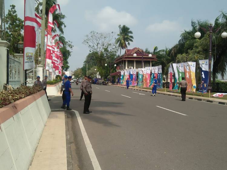 Menunggu Api Obor Asian Games, Pengamanan Rumah Dinas Gubernur Jambi Diperketat