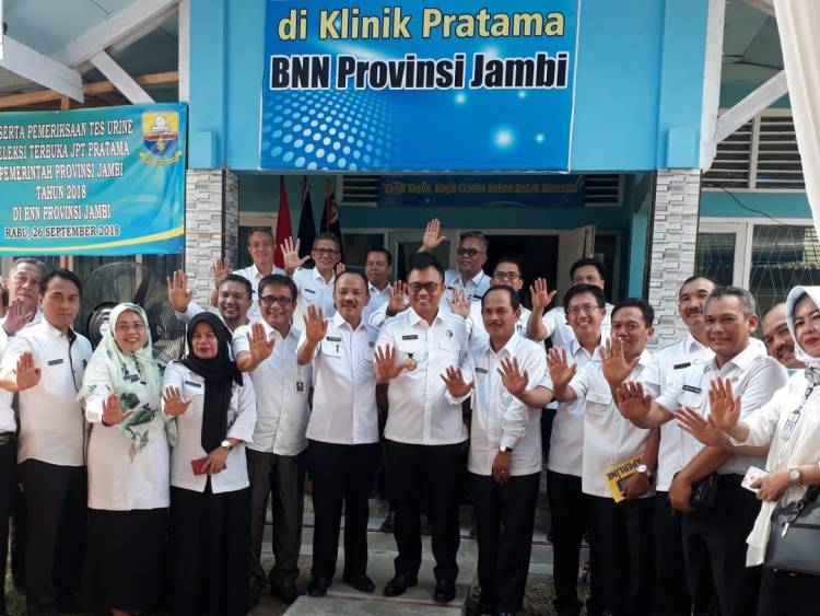 24 Peserta Lelang Jabatan Pemprov Jambi Tes Urine di BNN Provinsi, Ini Hasilnya