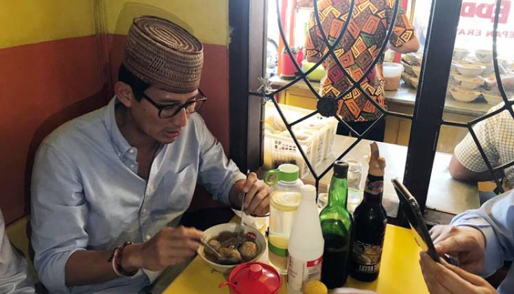 Sandiaga Uno Makan Bakso Pak Eddy Lalu Bilang Begini