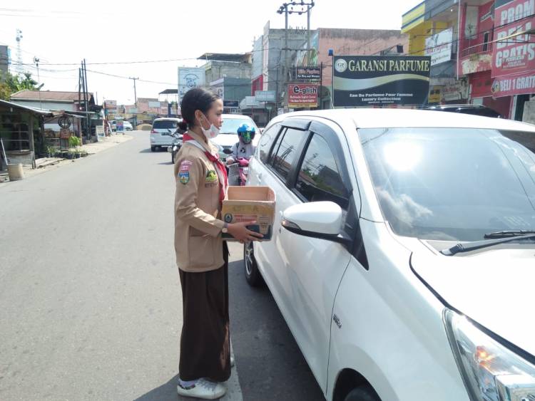Siswa Pramuka SMA 1 Kota Jambi Galang Dana untuk Korban Gempa & Tsunami Palu