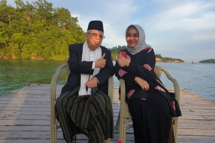 Disela Buka Rakernas MUI, Ma'ruf Amin Nikmati Pesona Raja Ampat