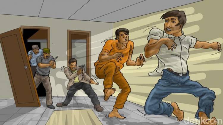 Begini Aksi Baku Tembak Polisi dengan Pelaku Pembunuhan