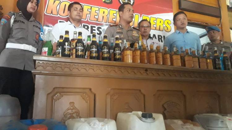 20 Hari Operasi, Polres Batanghari Amankan 48 Orang Pemilik Miras