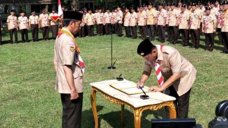 Dihadapan Habibie, SBY, Buwas Minta Pramuka Terus Promosikan Persatuan