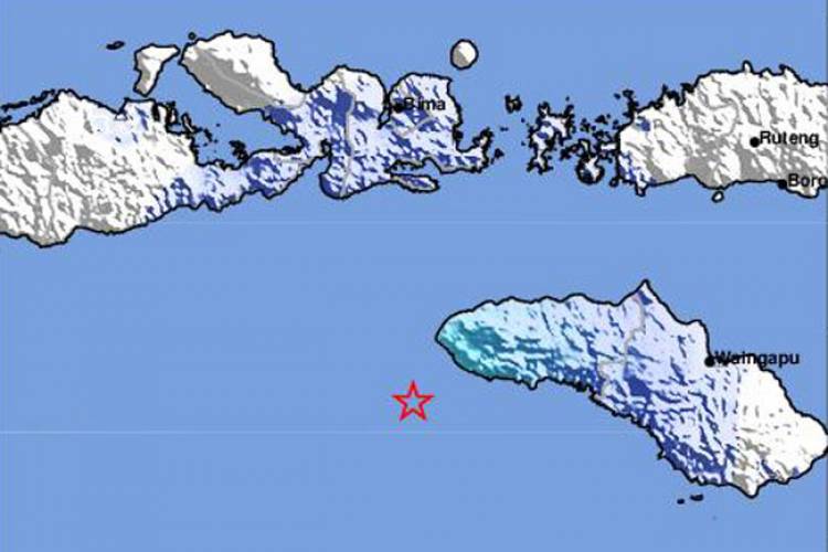 Gempa Tektonik 4,9 SR Guncang Sumba Barat Daya
