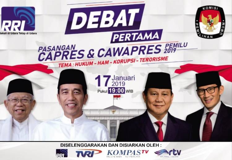Pendukung di Jambi Gelar Nobar Debat Capres