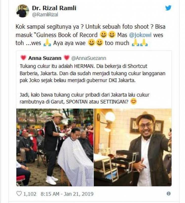 Dahnil, Rizal Ramli Hingga Fadli Zon Sindir Jokowi Soal Cukur Rambut