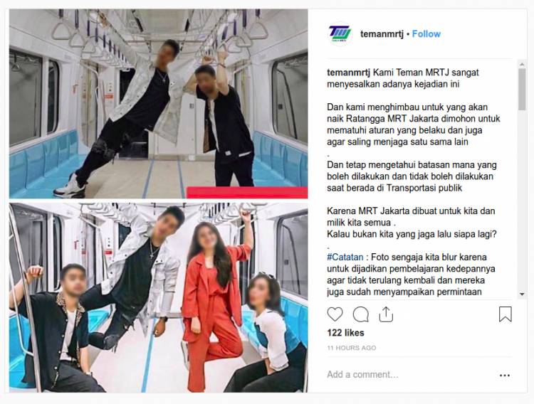 Jadi Viral, MRT Minta Insiden Selebgram Injak Kursi Jadi Pembelajaran 