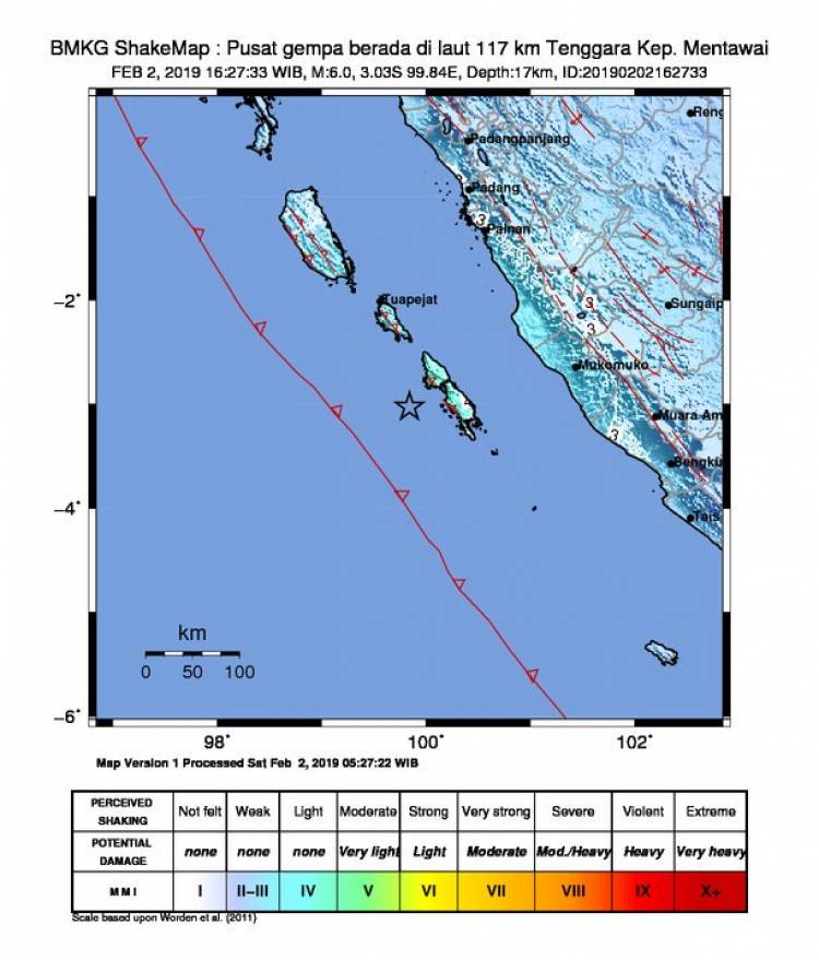 Ternyata Ini Pusat Gempa yang Dirasakan Warga Kerinci dan Sungaipenuh