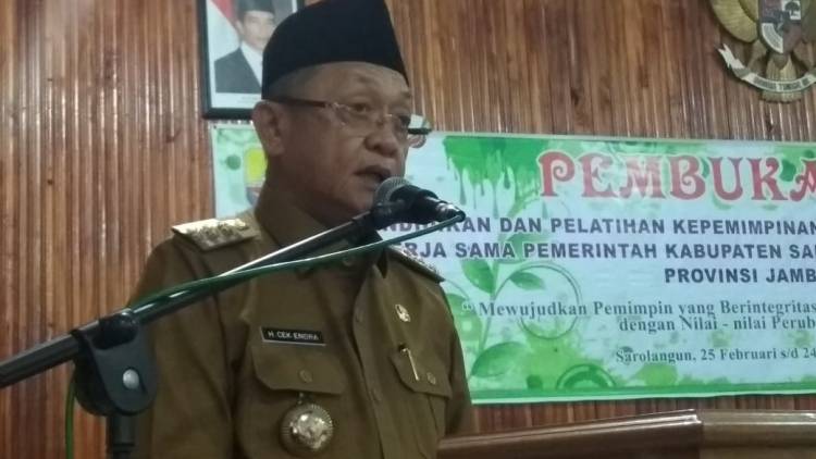 Bupati Sarolangun Buka Diklatpim IV Angkatan XIII