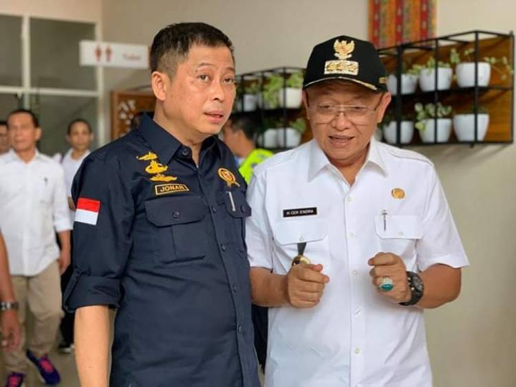 Bupati Cek Endra Dampingi Menteri ESDM Resmikan Gardu Induk 150 KV Sarolangun