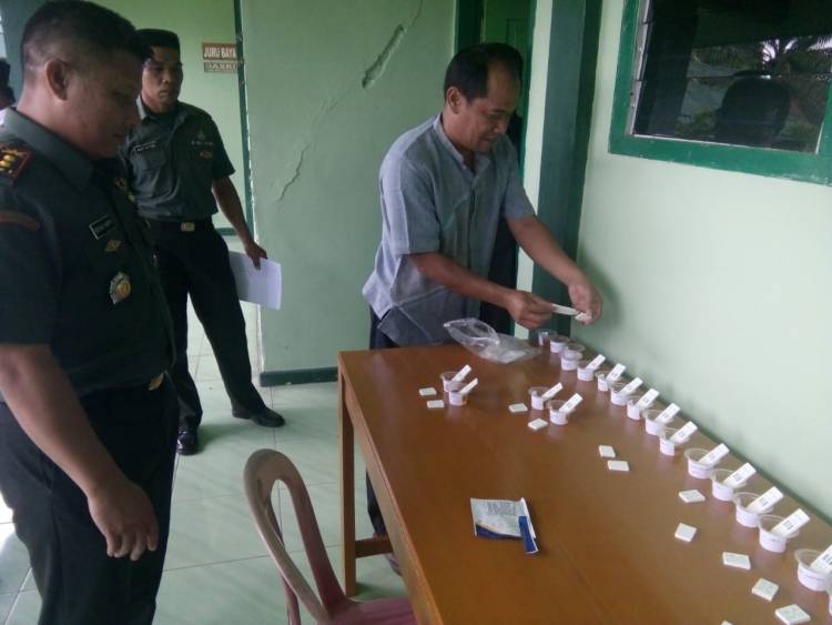 Cemas, Prajurit Kodim 0420 Sarko Tes Urine Mendadak