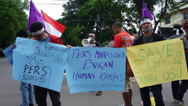 Kecam Tindakan Rektor USU, Forum Persma-AJI Jambi Aksi Solidaritas Suara USU