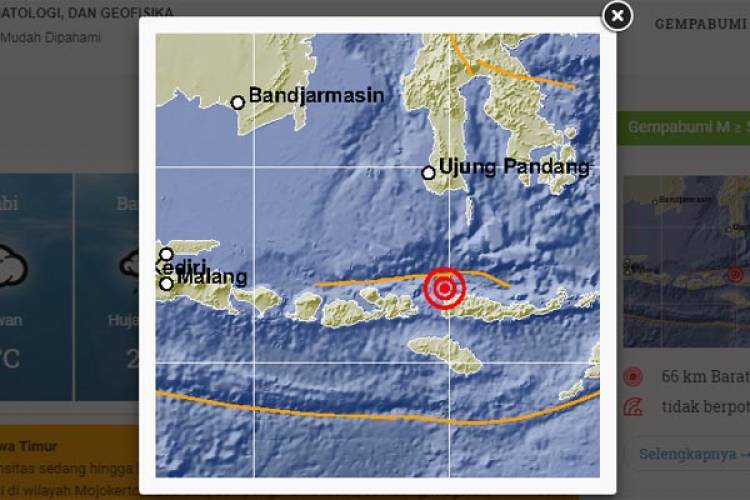 Gempa Bumi 4,7 di NTT Terasa Hingga Bima