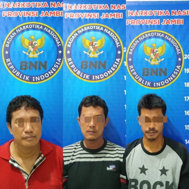 Tiga Pelaku Dibekuk, BNNP Jambi Gagalkan Transaksi Sabu 1 Kilogram