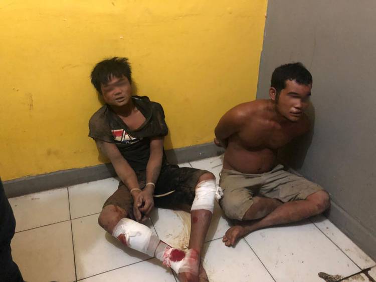 DOR!! Bandar Narkoba Pelaku Penikaman Polisi Merangin Tersungkur