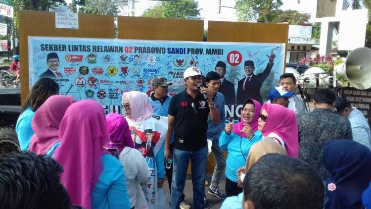 Gelar Aksi Sejuta Tandatangan, Lintas Relawan 02 Prabowo-Sandi Jambi Optimis Pilih Presiden Baru