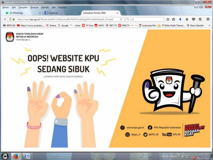 Ada Apa? Website Penghitungan KPU RI Tak Bisa Diakses