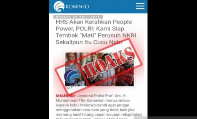 Dituding Soal Hoaks, Kapolri: Kami Kejar yang Buat Ini