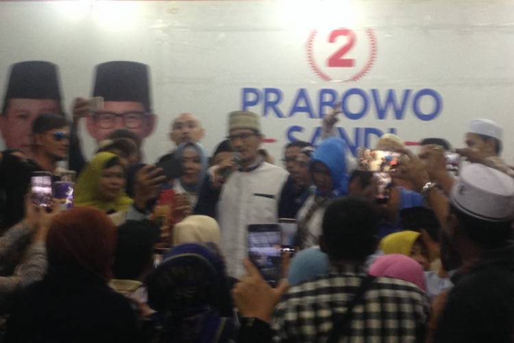 Sandiaga Uno: Terima Kasih Relawan Kawal Proses Pemilu