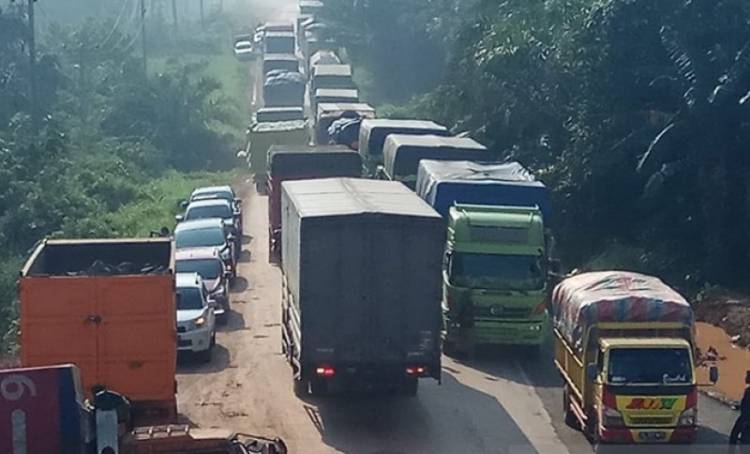 Jalintim Mesuji Lampung- Mesuji Oki Sumsel Masih Macet Total