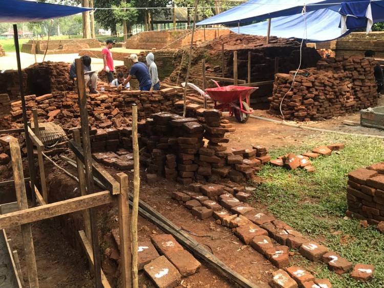 Libatkan 36 THL, Pemugaran Candi Gumpung II Ditargetkan Selesai Oktober