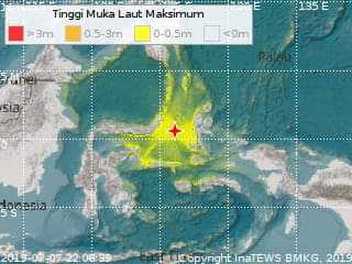 BREAKING NEWS!! Gempa 7,1 Mag di Sulut dan Malut, Peringatan Dini Tsunami