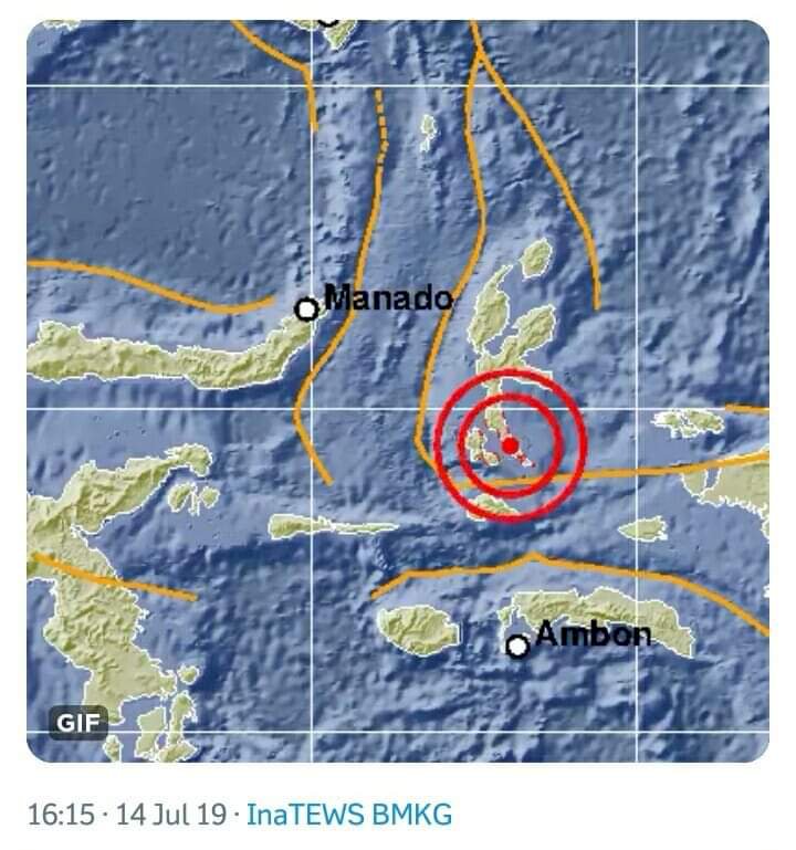 BREAKING NEWS! Gempa 7,2 Magnitudo Goncang Malut