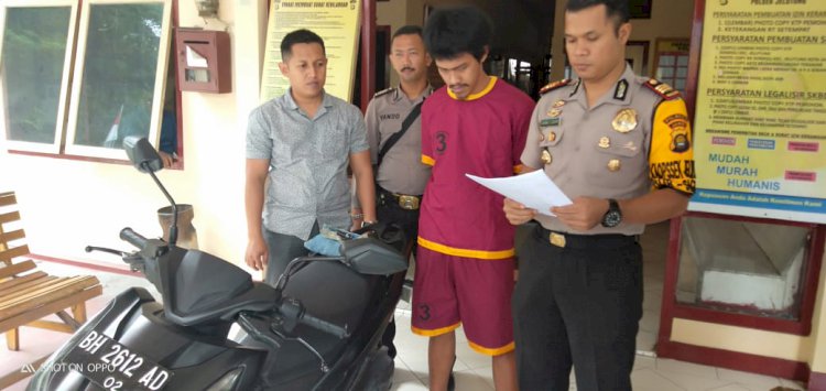 Nginap di Rumah Orang Tua, Pencuri Motor di Jelutung Ini Disergap Polisi