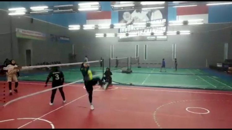 Adaptasi Cuaca Dingin, Atlit Sepak Takraw Jambi Digembleng di Sukabumi