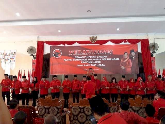 DPD PDIP Jambi Dilantik, Edi Purwanto: Kita Targetkan Empat Kemenangan