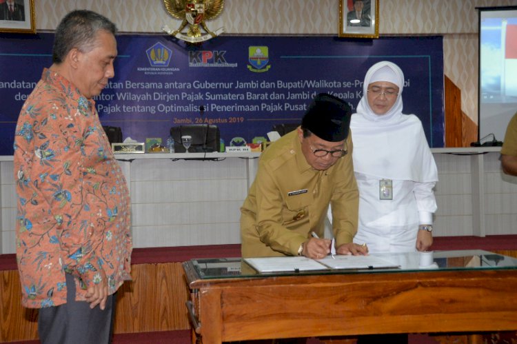 Pemprov Jambi & Dirjen Pajak Teken MoU, Fachrori: Penandatangan Kesepakatan Upaya Tingkatkan Penerimaan Pajak