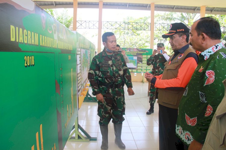 Wabup Tanjabbar Curhat ke BNPB Pusat Soal Peralatan Pemadaman Karhutla