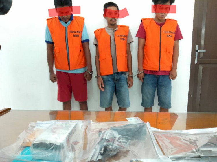 BNNP Ringkus Sindikat Narkoba Wilayah Jambi Barat & Dua Senpi Rakitan