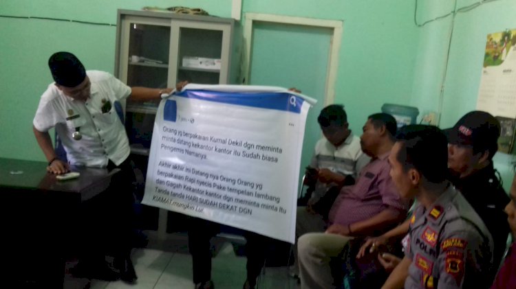 Status FB Camat Sekernan Berbuntut Panjang, Massa Memanas Saat Mediasi di Kantor