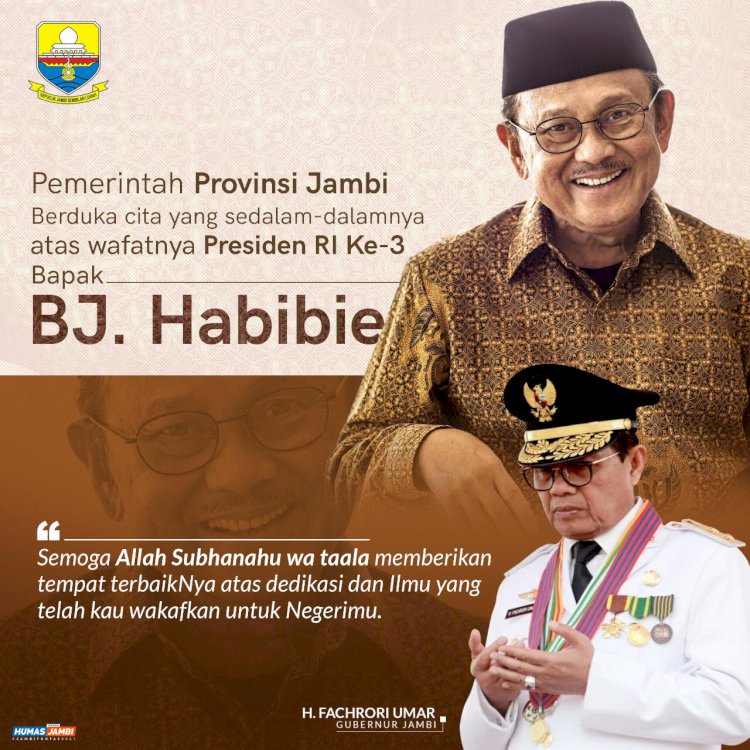 Gubernur Jambi Turut Berduka Atas Wafatnya BJ Habibie