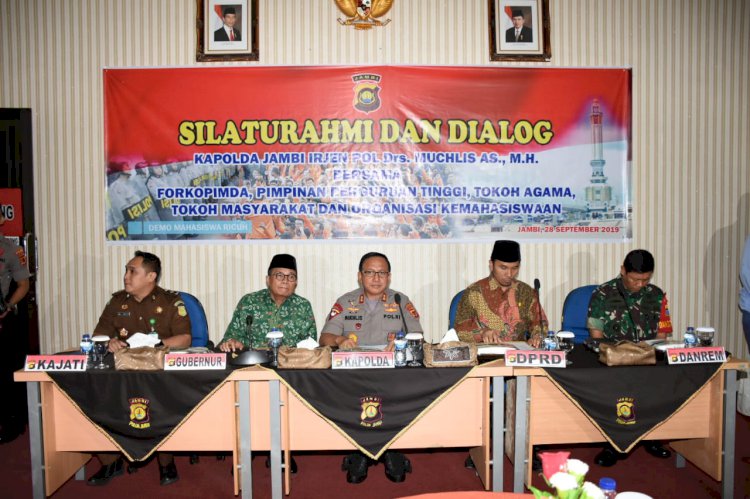 Antisipasi Gejolak Isu, Kapolda Jambi Silaturahmi dengan Tokoh dan Organisasi Mahasiswa