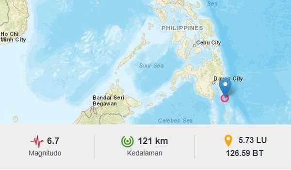 Gempa 6,7 Magnitudo di Sulut, Tapi Tidak Berpotensi Tsunami