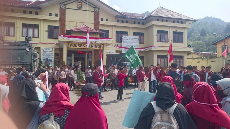 Aksi Solidaritas Immawan Randi Tewas, IMM Kerinci Demo Polres