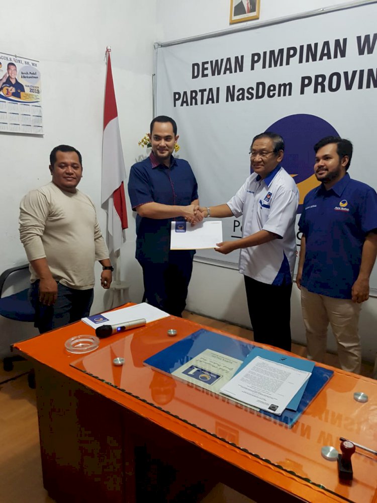 Batal Daftar ke PKS, Jefri Bertolak ke NasDem